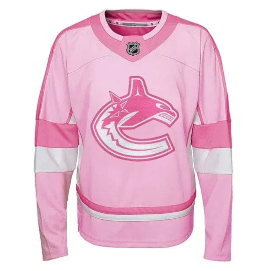 Outer Stuff Fashion Youth Jersey - Vancouver Canucks Pink / M-5/6 - The Hockey Shop