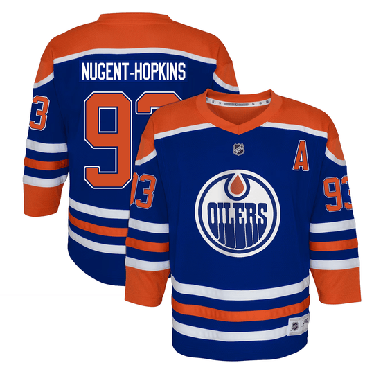 Outer Stuff Premier Junior Home Jersey - Edmonton Oilers Ryan Nugent-Hopkins Royal / L/XL - The Hockey Shop