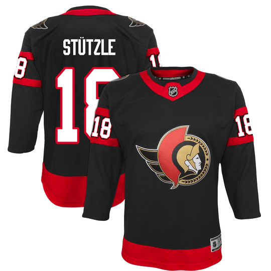 Outer Stuff Premier Junior Home Jersey - Ottawa Senators Tim Stutzle Black / L/XL - The Hockey Shop
