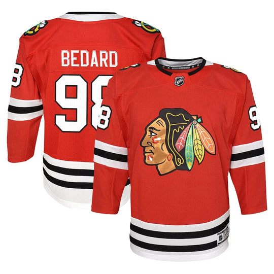 Outer Stuff Premier Junior Jersey - Chicago Blackhawks Connor Bedard Home Red / L/XL - The Hockey Shop