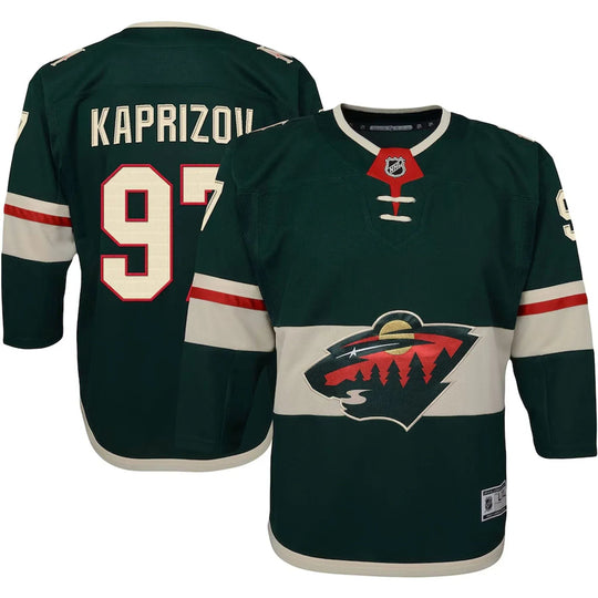 Outer Stuff Premier Junior Jersey - Minnesota Wild Home Kirill Kaprizov Green / L/XL - The Hockey Shop