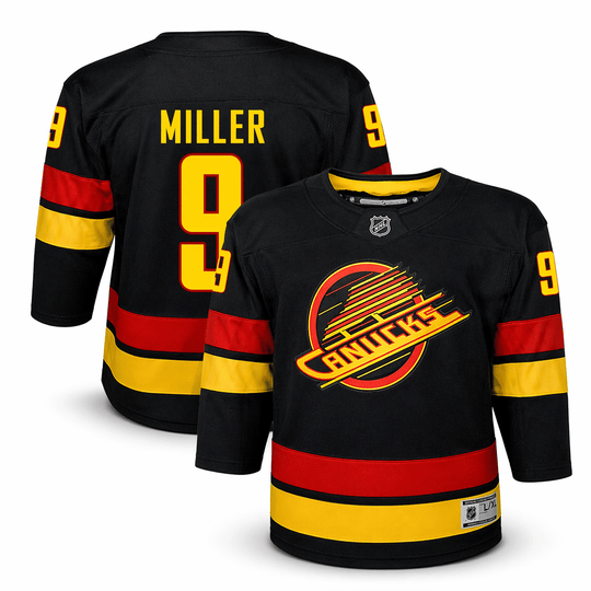Outer Stuff Premier Junior Third Jersey - Vancouver Canucks JT Miller Black / L/XL - The Hockey Shop