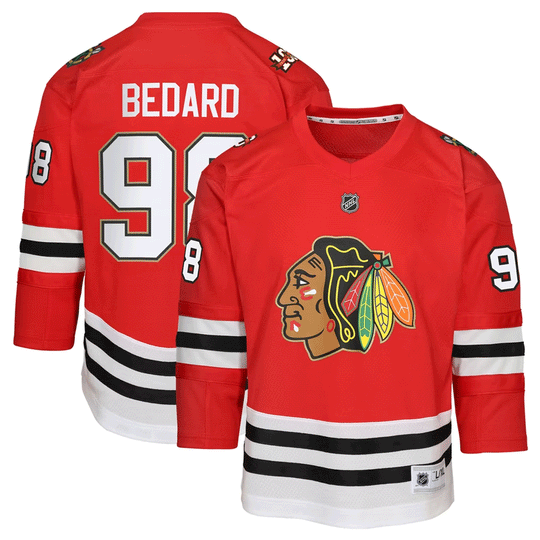 Outer Stuff Premier Youth Home Jersey - Chicago Blackhawks Connor Bedard Centennial Red / 4-7 - The Hockey Shop