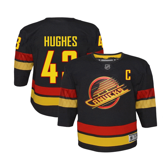 Outer Stuff Premier Youth Jersey - Vancouver Canucks Third Black - The Hockey Shop