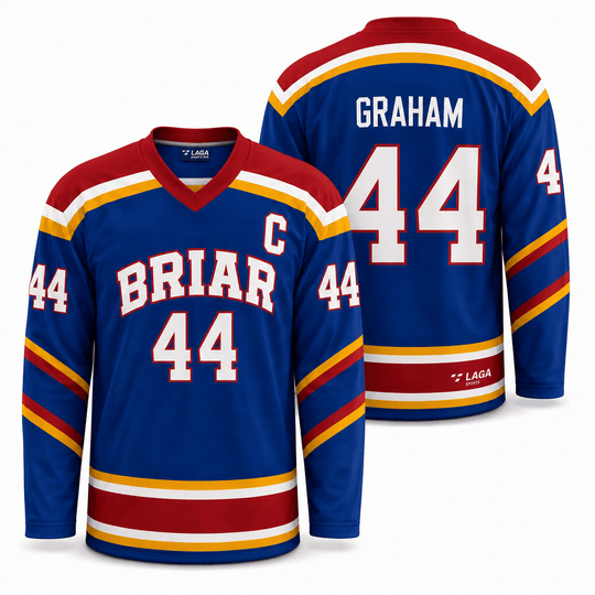Off Campus Senior Replica Blue Jersey - Briar University - Garrett Graham S - The Hockey Shop