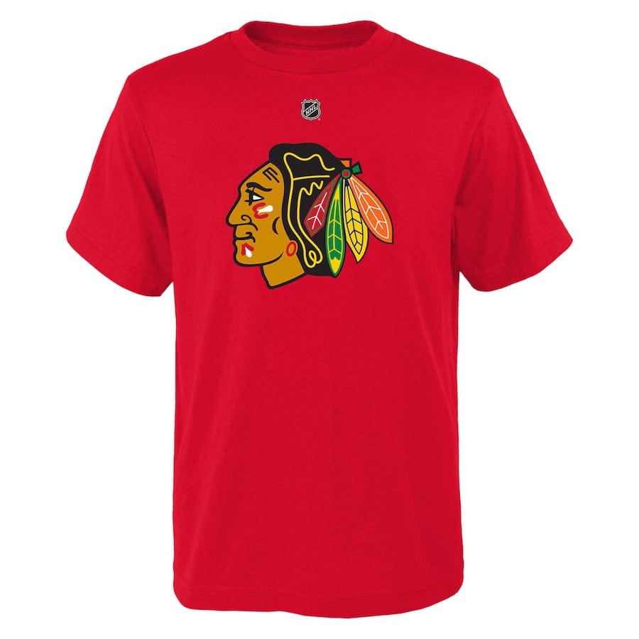 Outer Stuff N&N Primary Logo Toddler Shortsleeve Shirt - Chicago Blackhawks Connor Bedard - TheHockeyShop.com
