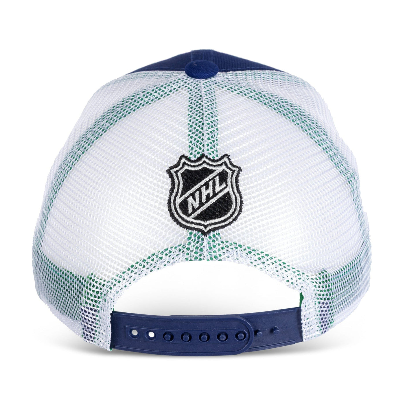 Outer Stuff Hats Outer Stuff NHL Lockup Meshback Adjustable Youth Hat - Vancouver Canucks OSFM / Blue - TheHockeyShop