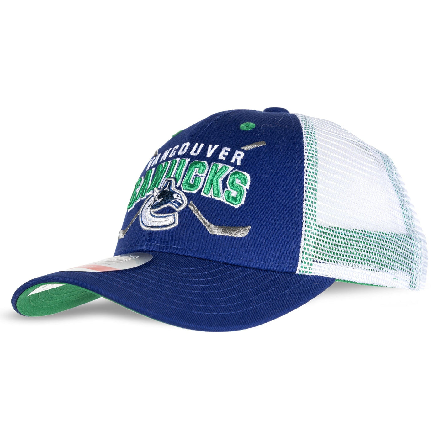 Outer Stuff Hats Outer Stuff NHL Lockup Meshback Adjustable Youth Hat - Vancouver Canucks OSFM / Blue - TheHockeyShop