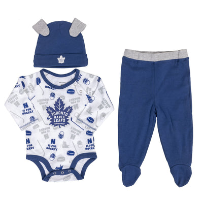 Outer Stuff NHL Little Champ Shortsleeve Creeper Baby Set - Toronto Maple Leafs - TheHockeyShop.com