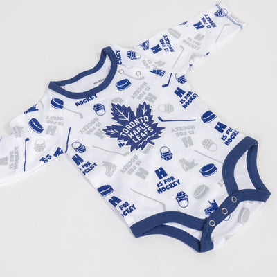 Outer Stuff NHL Little Champ Shortsleeve Creeper Baby Set - Toronto Maple Leafs - TheHockeyShop.com