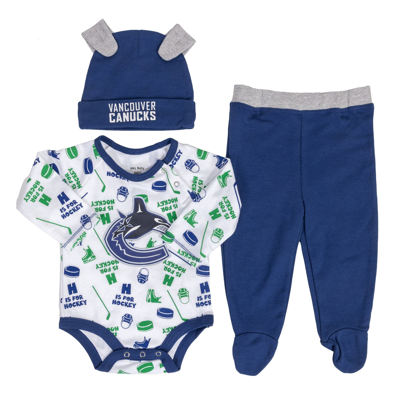 Outer Stuff NHL Little Champ Shortsleeve Creeper Baby Set - Vancouver Canucks - TheHockeyShop.com