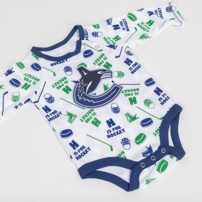 Outer Stuff NHL Little Champ Shortsleeve Creeper Baby Set - Vancouver Canucks - TheHockeyShop.com