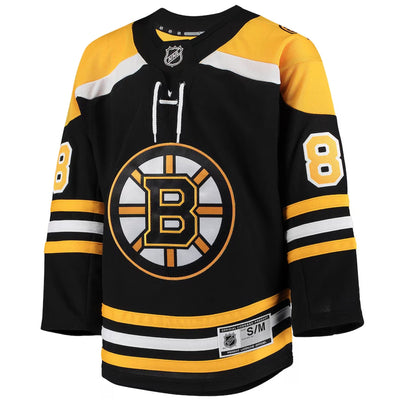 Boston Bruins - David Pastrnak OuterStuff Premier Junior Home Jersey - TheHockeyShop.com