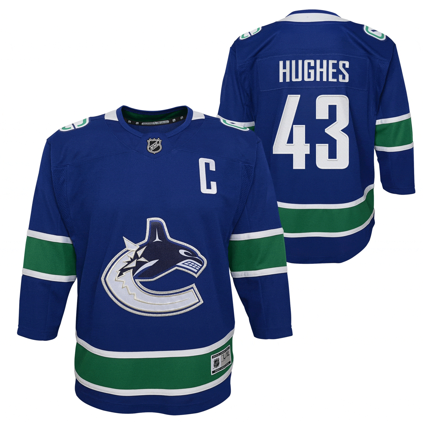 Outer Stuff NHL Jerseys Outer Stuff Premier Infant Jersey - Vancouver Canucks Home Royal Quinn Hughes / 18M - TheHockeyShop