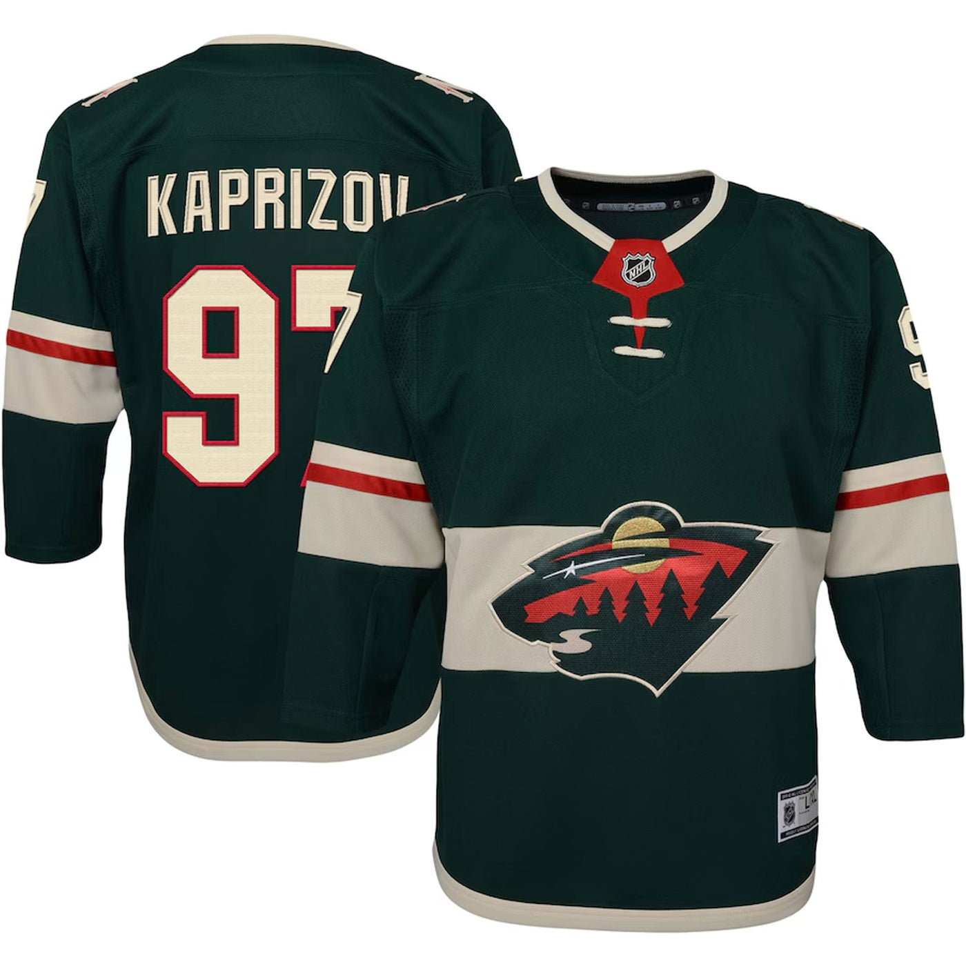 Outer Stuff Premier Junior Jersey - Minnesota Wild Home Kirill Kaprizov - TheHockeyShop.com