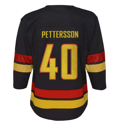 Outer Stuff NHL Jerseys Outer Stuff Premier Youth Jersey - Vancouver Canucks Third Black Elias Pettersson / 4-7 - TheHockeyShop