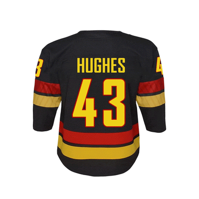 Outer Stuff NHL Jerseys Outer Stuff Premier Youth Jersey - Vancouver Canucks Third Black Quinn Hughes / 4-7 - TheHockeyShop