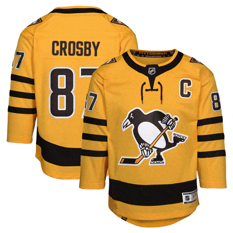Outer Stuff NHL Jerseys Outer Stuff Premier Youth Third Jersey - Pittsburgh Penguins Sidney Crosby 4-7 - TheHockeyShop