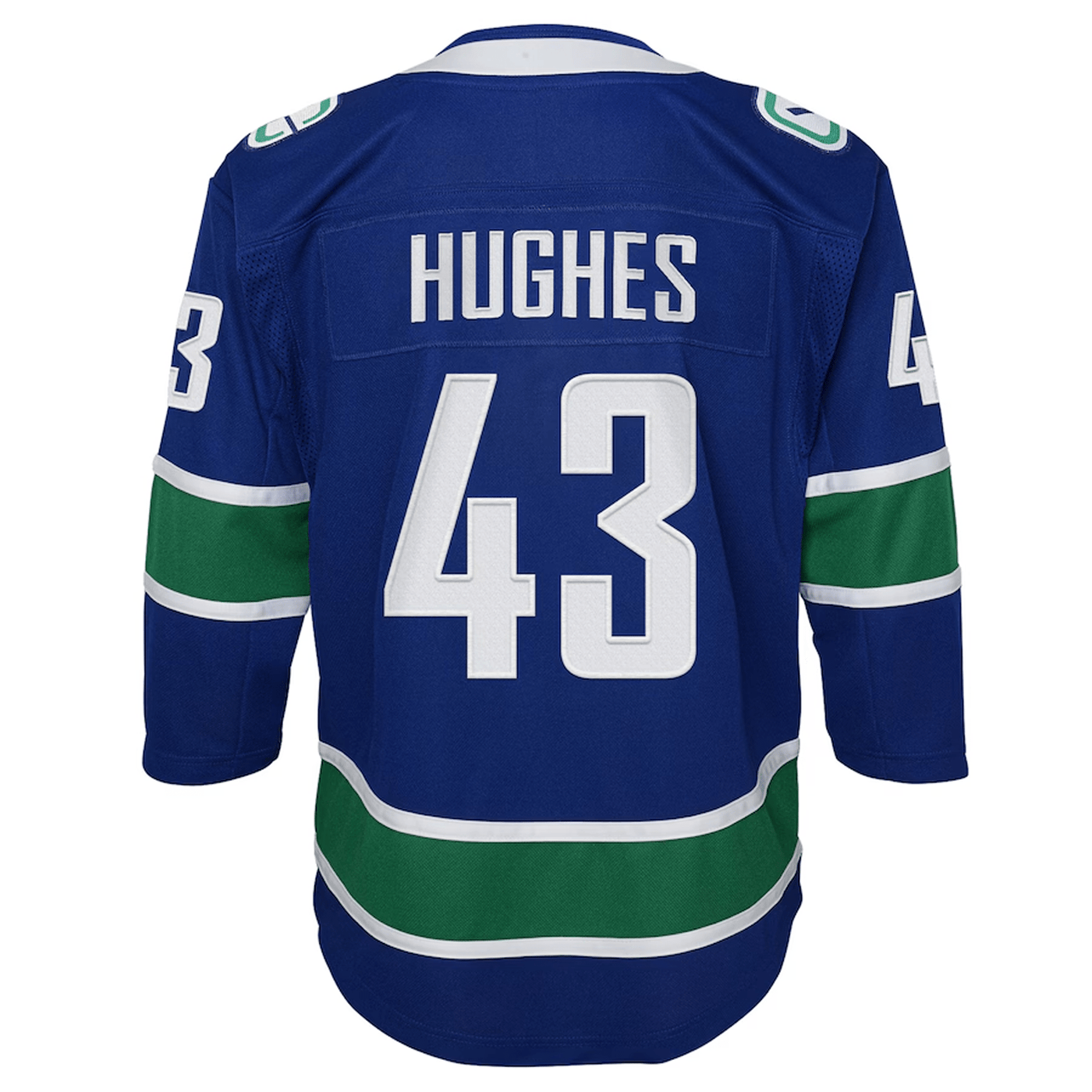 Vancouver Canucks - Quinn Hughes OuterStuff Premier Junior Home Jersey - TheHockeyShop.com