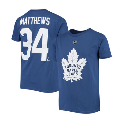 Outer Stuff N&N Primary Logo Boys Shortsleeve Shirt - Toronto Maple Leafs Auston Matthews - TheHockeyShop.com