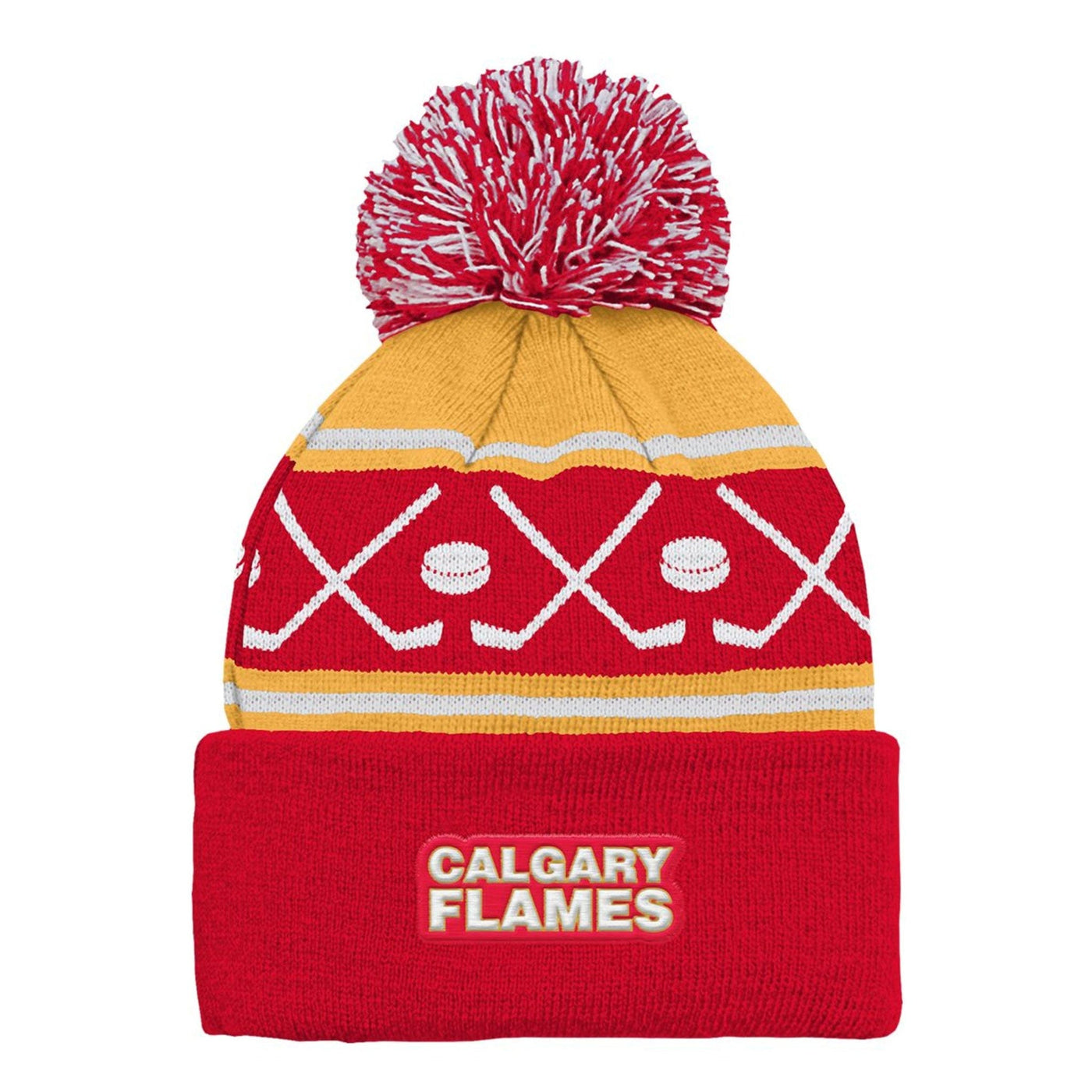 Outer Stuff NHL Face Off Toddler Toque - Calgary Flames - TheHockeyShop.com