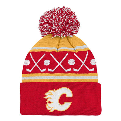 Outer Stuff NHL Face Off Toddler Toque - Calgary Flames - TheHockeyShop.com