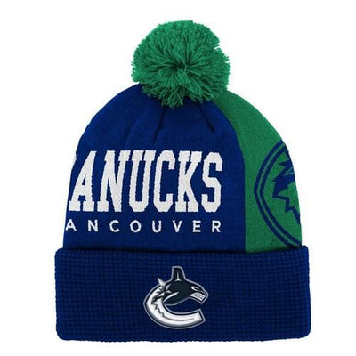 Outer Stuff NHL Impact Cuffed Pom Youth Toque - Vancouver Canucks - TheHockeyShop.com