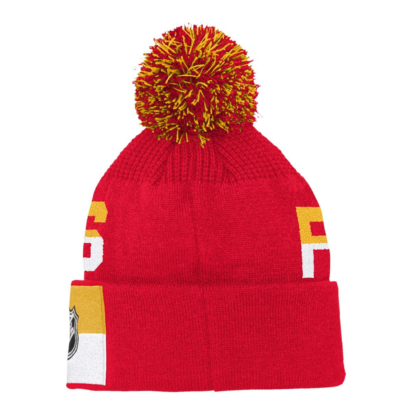 Outer Stuff NHL Jacquard Cuff Knit Pom Youth Toque - Calgary Flames - TheHockeyShop.com
