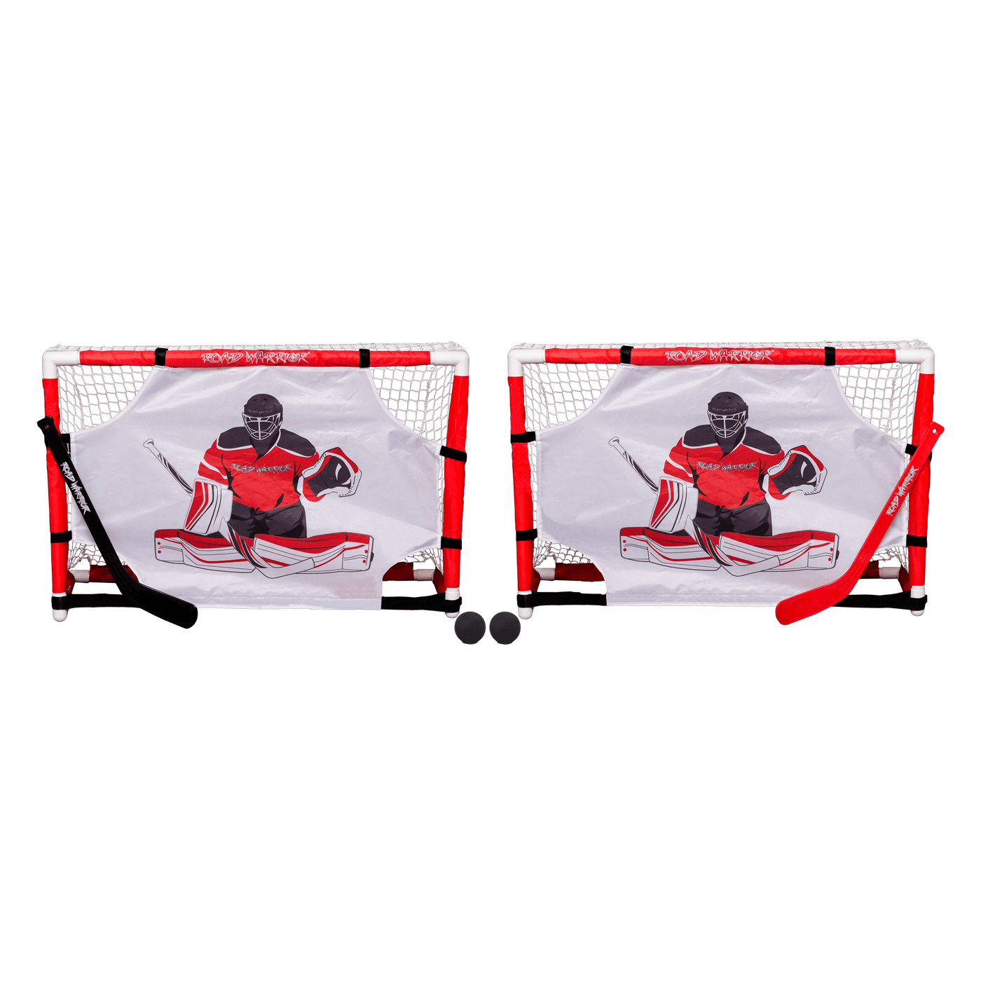 Road Warrior Top Shelf Mini Net Set With Shooter Tutors - TheHockeyShop.com