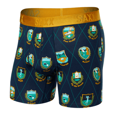 Saxx 22nd Century Silk Boxers - Rough Patches - Dark Ink - TheHockeyShop.com