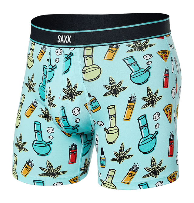 Saxx Daytripper Boxers - Best Buds - Aqua Splash - TheHockeyShop.com