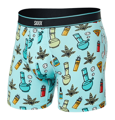 Saxx Daytripper Boxers - Best Buds - Aqua Splash - TheHockeyShop.com