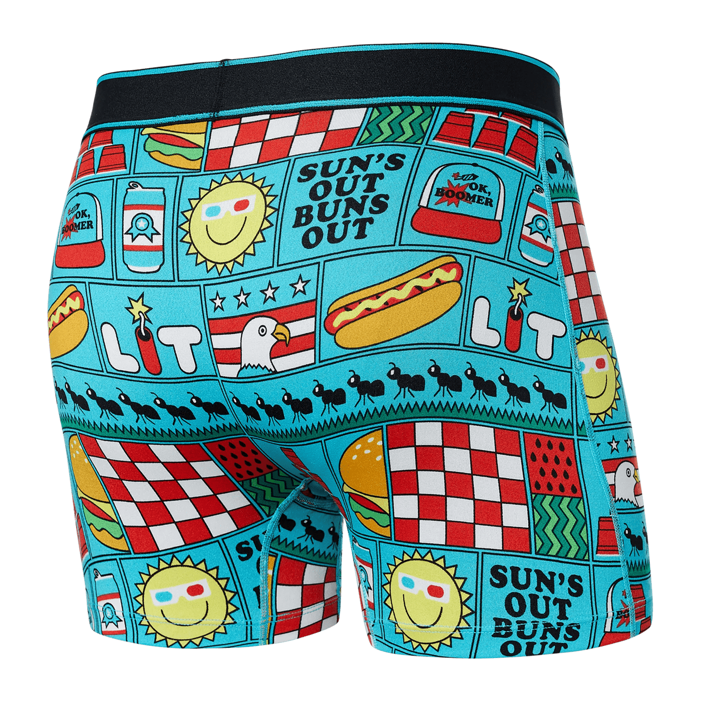 Saxx Daytripper Boxers - July Block Party - Blue - TheHockeyShop.com