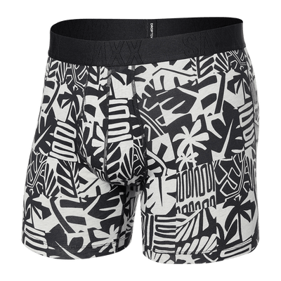 Saxx DropTemp Cooling Cotton Boxers - Beach Tiles - Black - TheHockeyShop.com