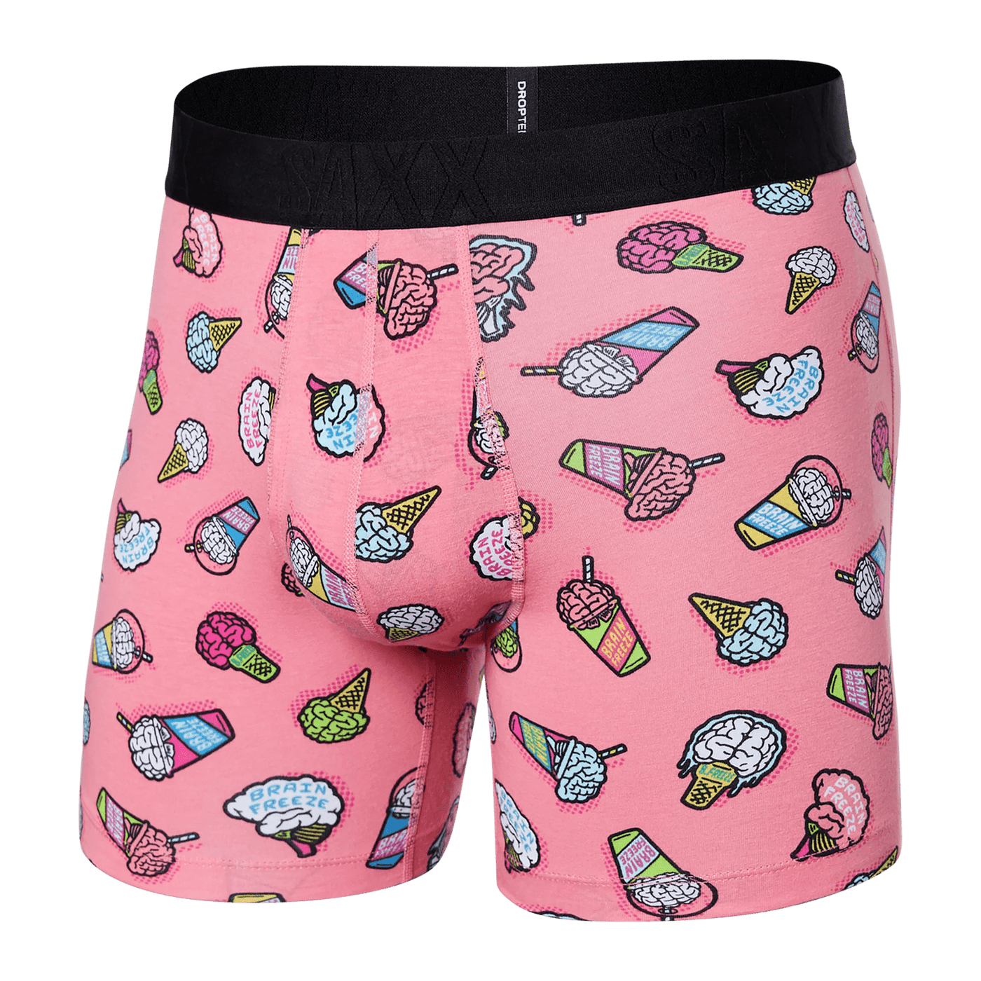 Saxx DropTemp Cooling Cotton Boxers - Brain Freeze - Coral - TheHockeyShop.com