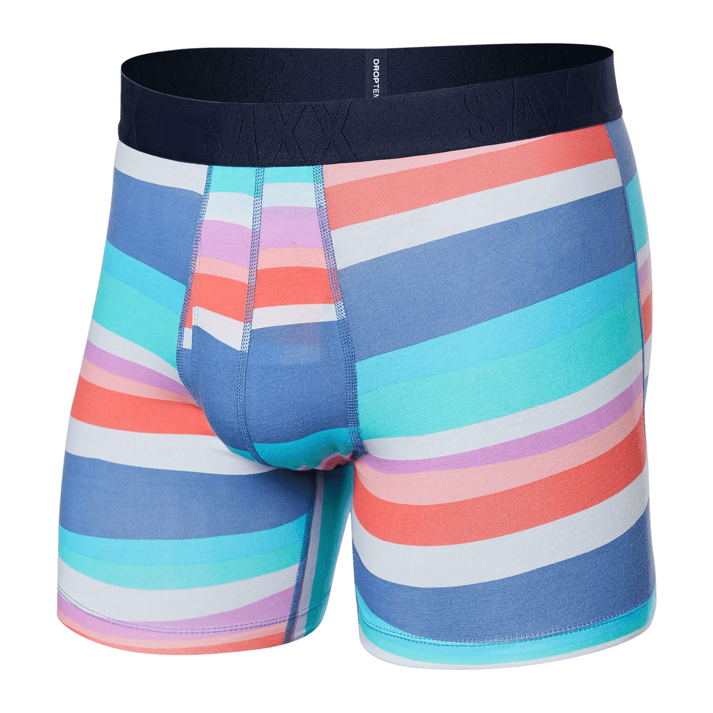 Saxx DropTemp Cooling Cotton Boxers - Cutback Stripe - Multi - TheHockeyShop.com