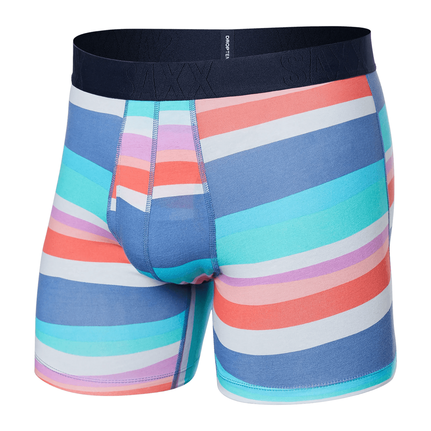 Saxx DropTemp Cooling Cotton Boxers - Cutback Stripe - Multi