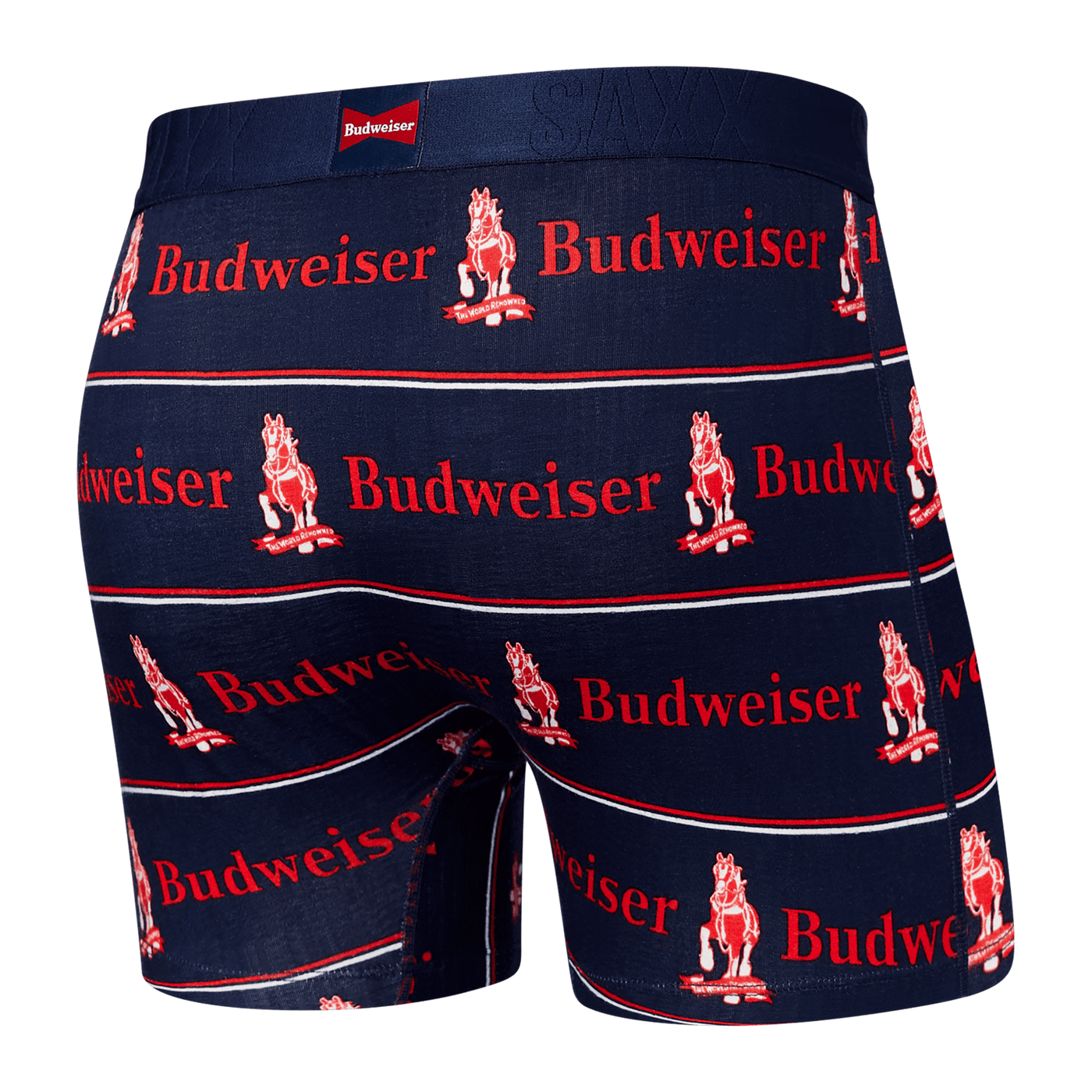 Saxx DropTemp Cooling Cotton Boxers - Pony Bud Stripe - Navy - TheHockeyShop.com