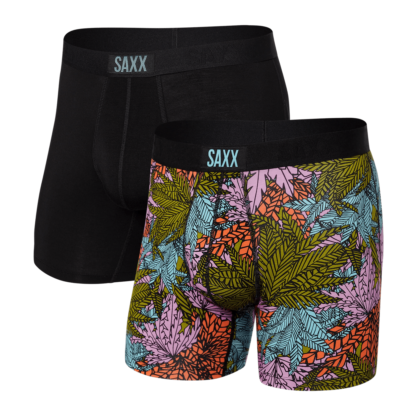 Saxx Vibe Boxers - Sub Tropic / Black (2 Pack) - TheHockeyShop.com