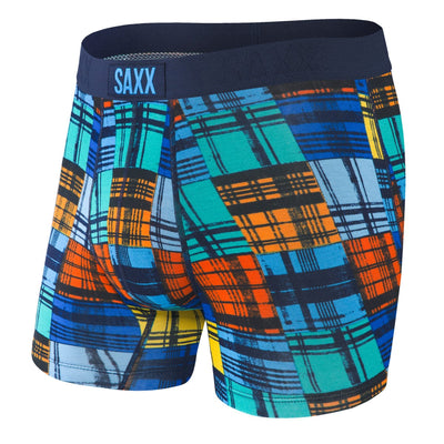 Saxx Vibe Boxers - Blue Oceanside Plaid - The Hockey Shop Source For Sports