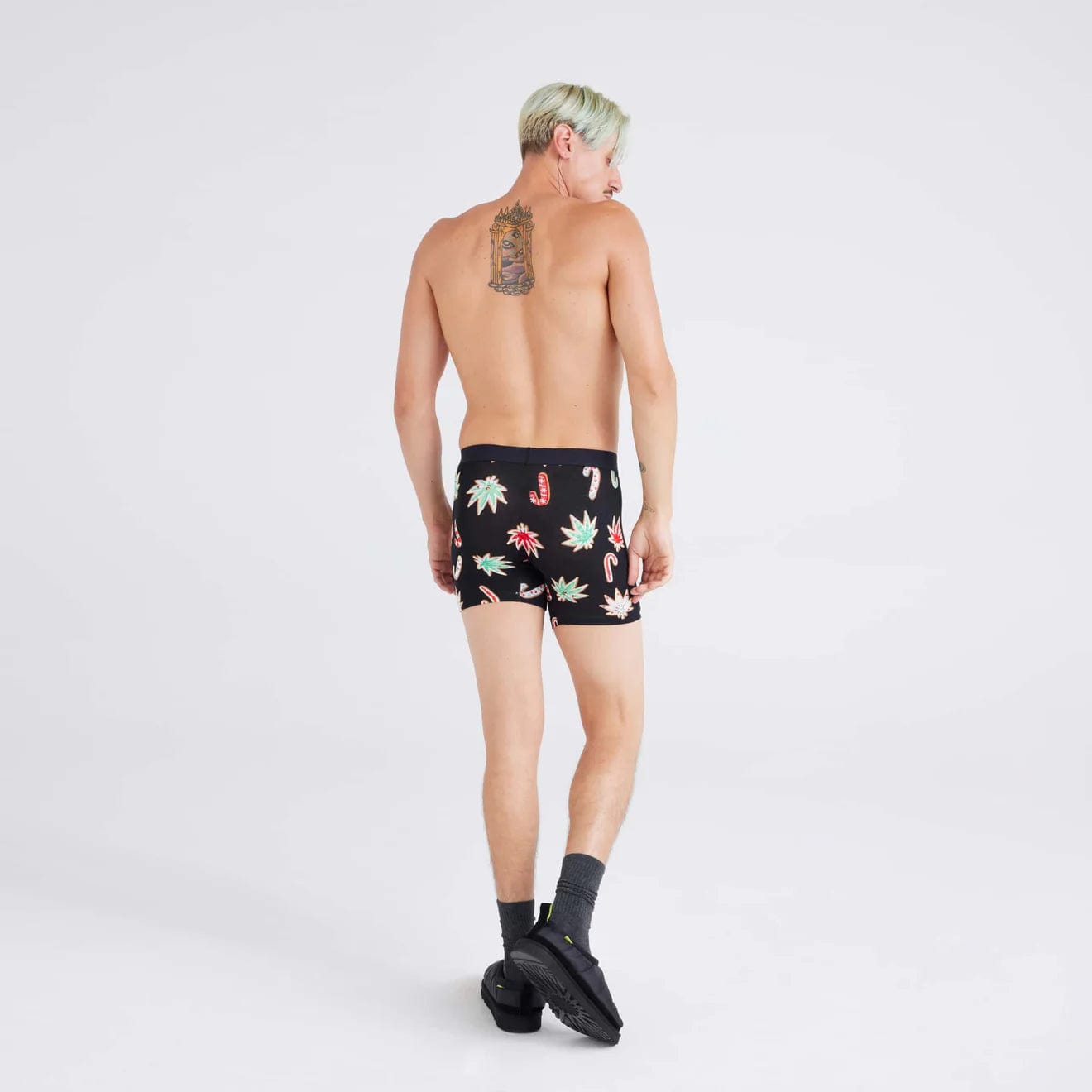 Saxx Vibe Boxers - Bong Appetit - Black - TheHockeyShop.com