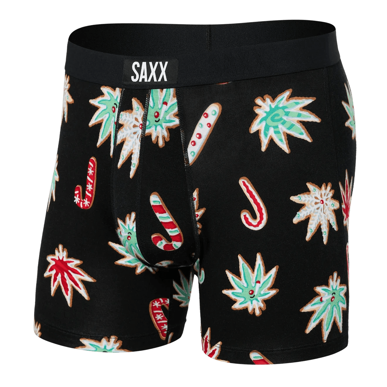 Saxx Vibe Boxers - Bong Appetit - Black - TheHockeyShop.com