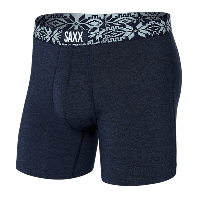Saxx Vibe Boxers - Navy Heather/Holiday WB - The Hockey Shop Source For Sports