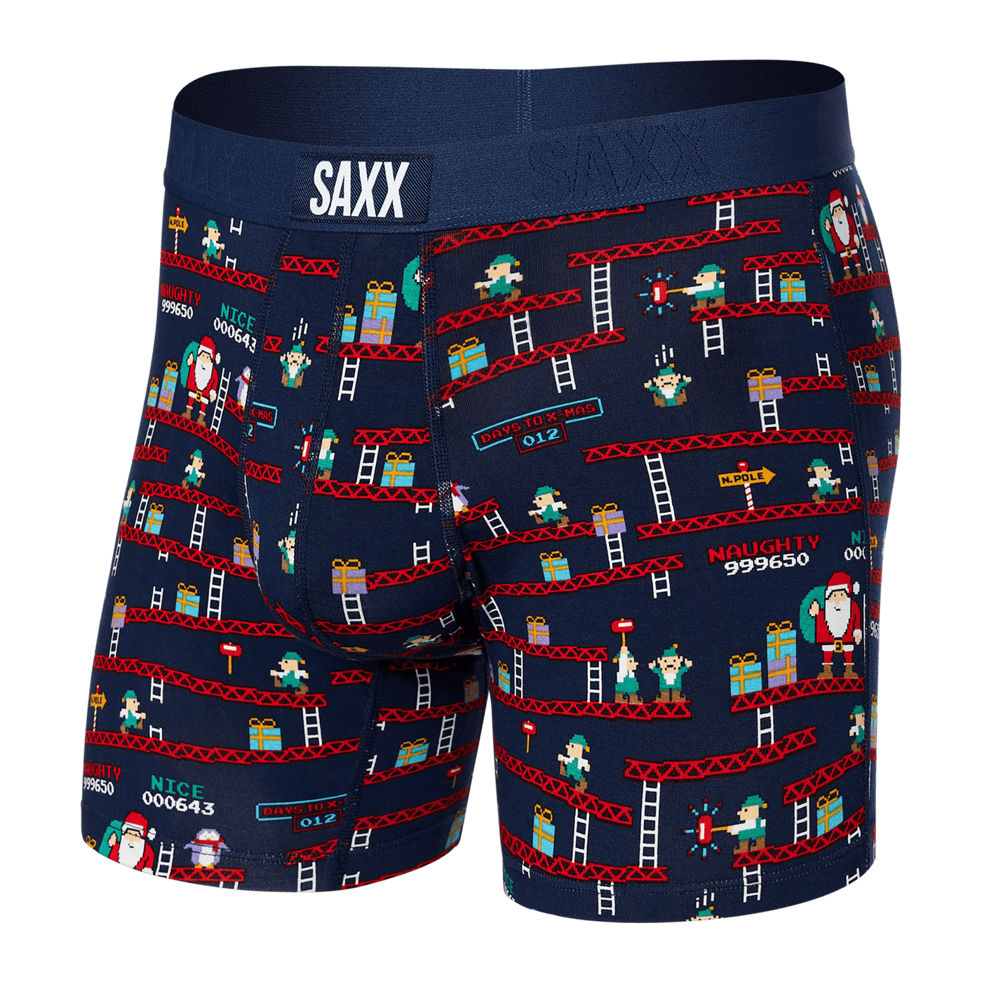 Saxx Vibe Boxers - Santa's Workshop-Navy - The Hockey Shop Source For Sports