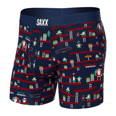 Saxx Vibe Boxers - Santa's Workshop-Navy - The Hockey Shop Source For Sports