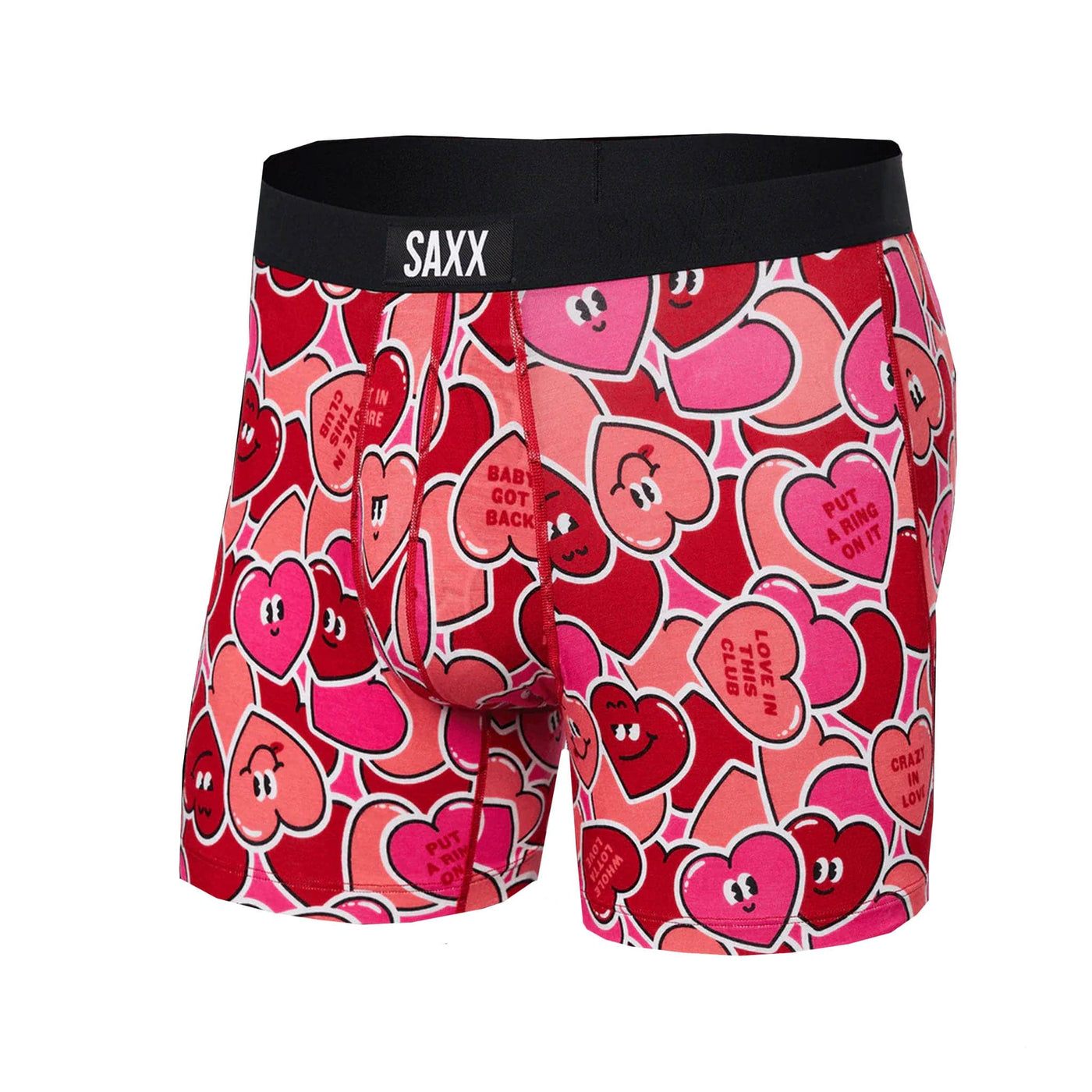 Saxx Vibe Boxers - Whole Lotta Love - Red - TheHockeyShop.com