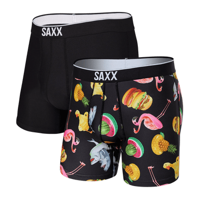 Saxx Volt Boxers (2 Pack) - Mega Meta Floaties / Black - TheHockeyShop.com