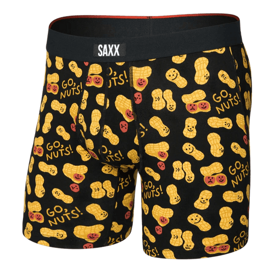 Saxx Vibe Xtra Soft Comfort Boxers - Go Nuts-Black M - The Hockey Shop