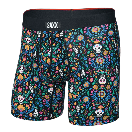 Saxx Vibe Xtra Soft Comfort Boxers - Skull Garden-Multi L - The Hockey Shop