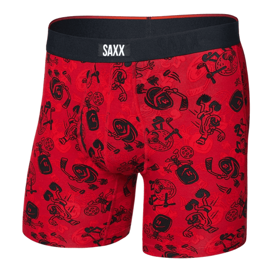 Saxx Vibe Xtra Soft Comfort Boxers - Sloshed Ball-Cherry M - The Hockey Shop